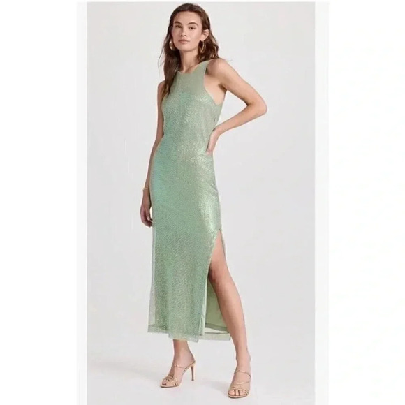 ByTimo Sage  green sequin midi dress - Picture 1 of 16